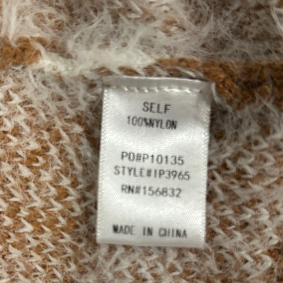 BiBi Women's Brown and White Geometric Cardigan - Picture 4 of 4